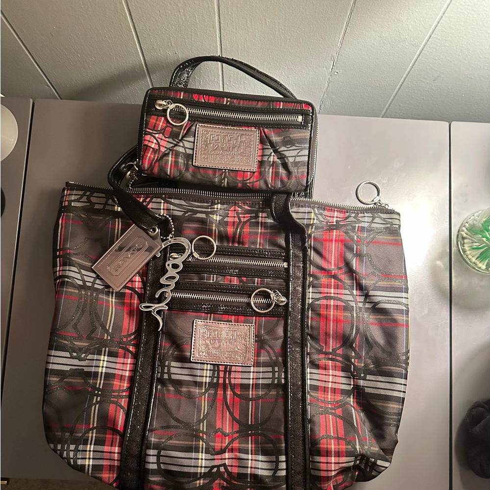Authentic Coach Poppy Handbag & Wallet Set